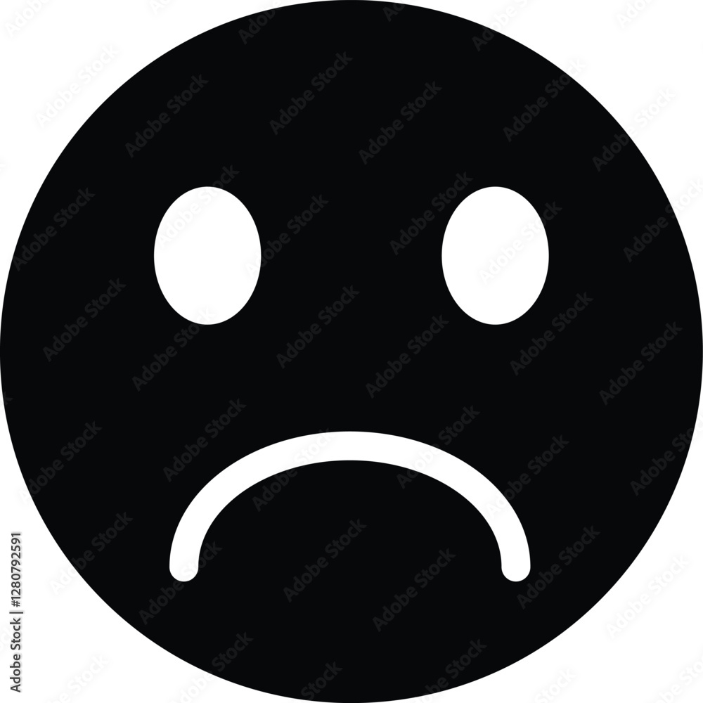 emoji sad icon flat desing