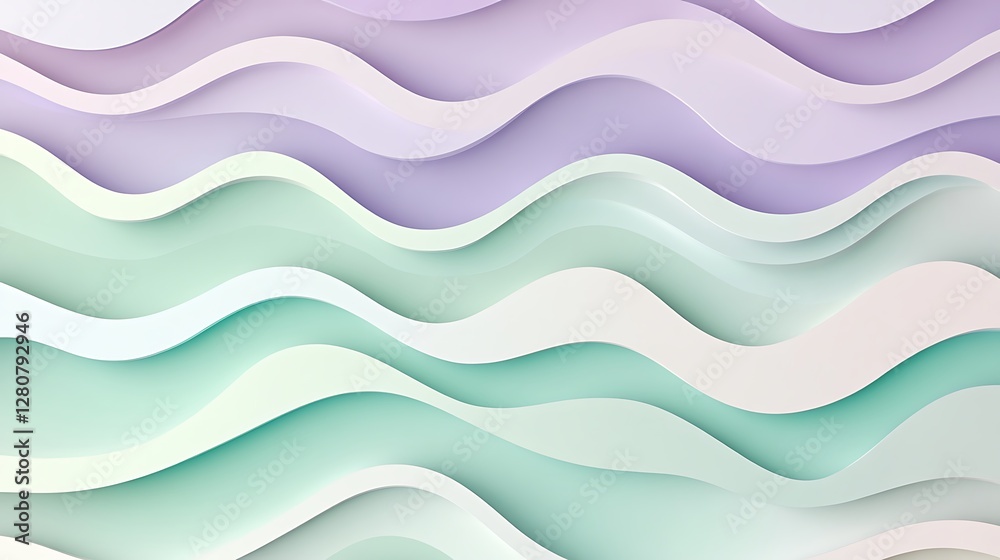 Abstract Pastel Waves Curving Design Pattern Abstract Pastel Waves Curving Design Pattern
