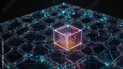 Concept of artificial intelligence, futuristic technology and machine learning