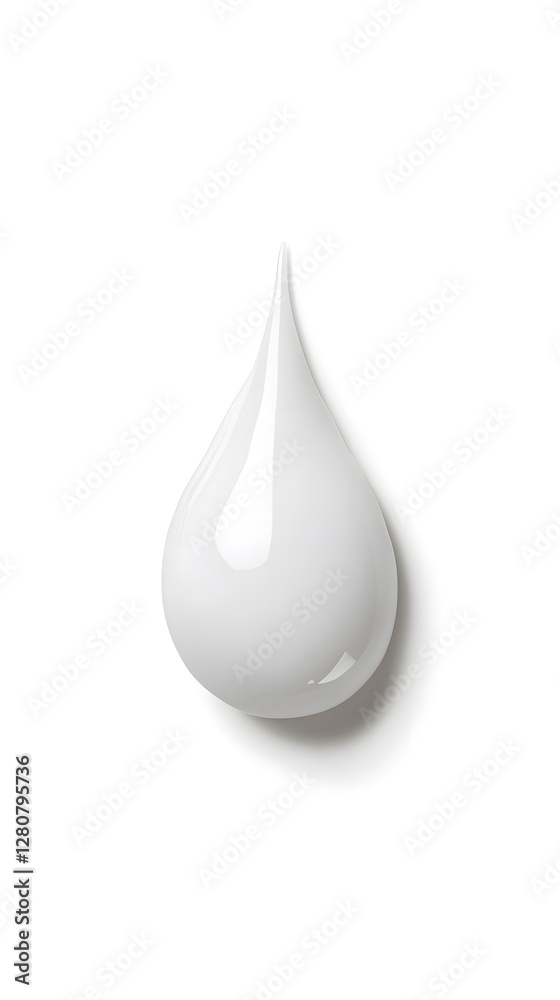 Clear cosmetic cream white drop isolated on white background Clear cosmetic cream white drop isolated on white background