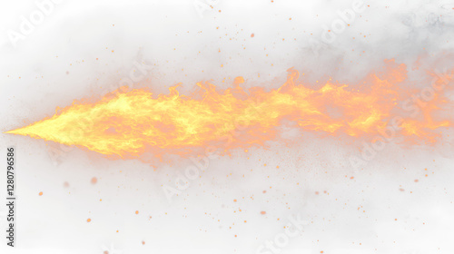 a fire is burning in the dark sky