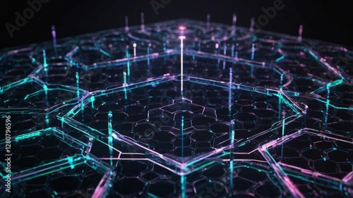 Concept of artificial intelligence, futuristic technology and machine learning