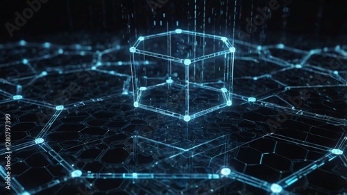 Concept of artificial intelligence, futuristic technology and machine learning