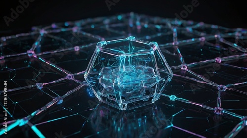 Concept of artificial intelligence, futuristic technology and machine learning