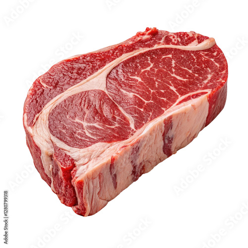 raw meat isolated on white
