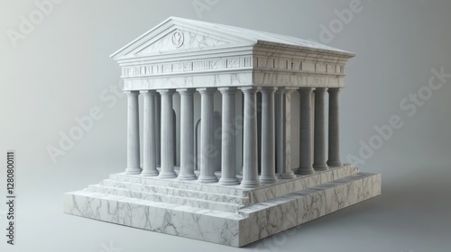 Classical Marble Temple 3D Render  A Digital Reconstruction of Ancient Architecture