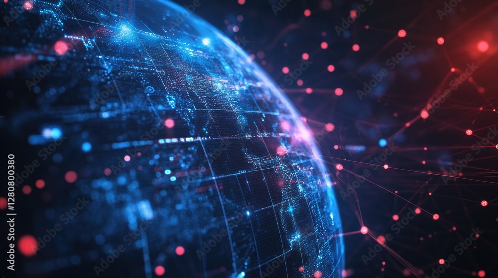 Obraz premium Digital Global Network Connections