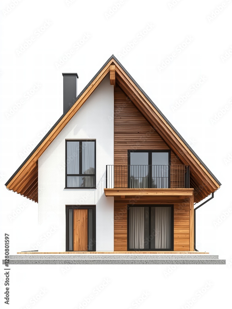 Modern Home's Architecture: A contemporary house with clean lines, natural wooden panels, and expansive windows set against the bright sky, exuding an aura of modern elegance. Modern Home's Architecture: A contemporary house with clean lines, natural wooden panels, and expansive windows set against the bright sky, exuding an aura of modern elegance.