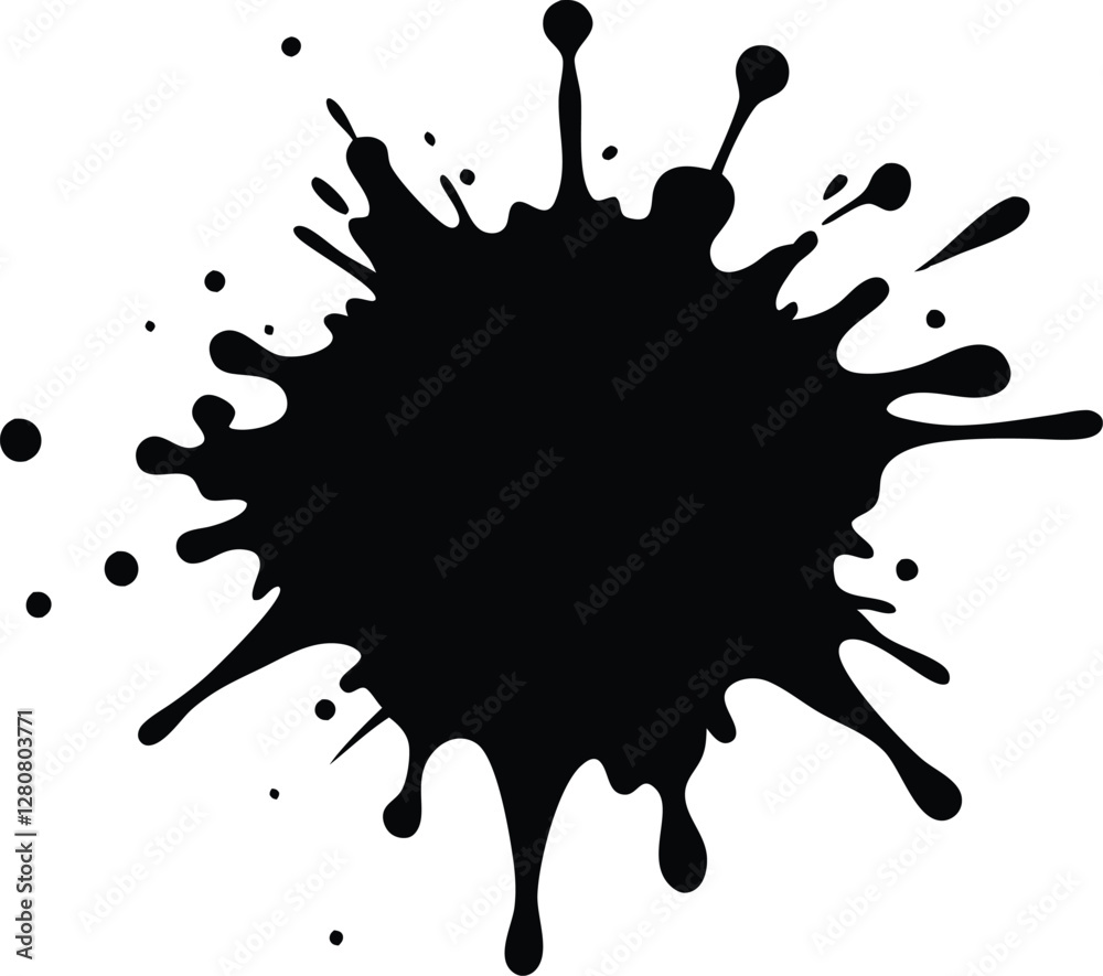 paint splatter, black paint splashes of vector illustration paint splatter, black paint splashes of vector illustration