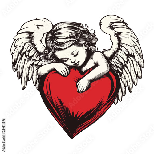 angel with heart