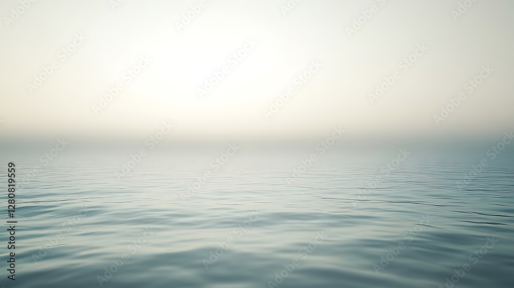 Serene Waters Under a Misty Sky Serene Waters Under a Misty Sky