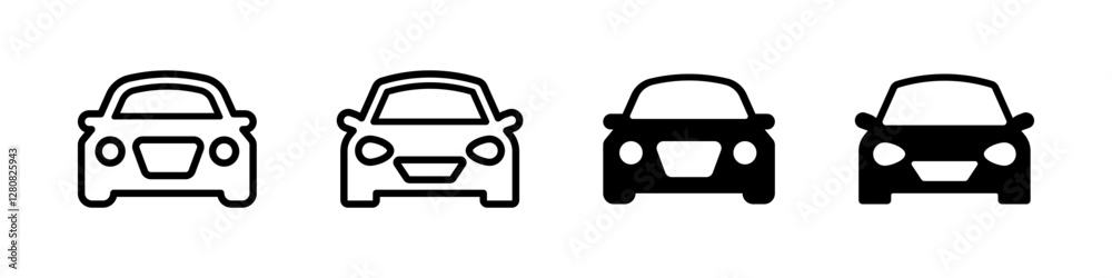 Car icon set. Transport symbol. Sedan motor vehicle silhouette. Car symbols. Car vector icons Car icon set. Transport symbol. Sedan motor vehicle silhouette. Car symbols. Car vector icons