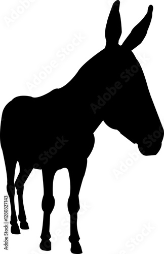  donkey silhouette black color donkey vector file svg