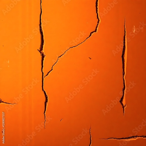 A detailed close-up of a cardboard background rendered in an expressive Isekai anime style, emphasizing a grunge texture and warm tones of red, orange, and yellow