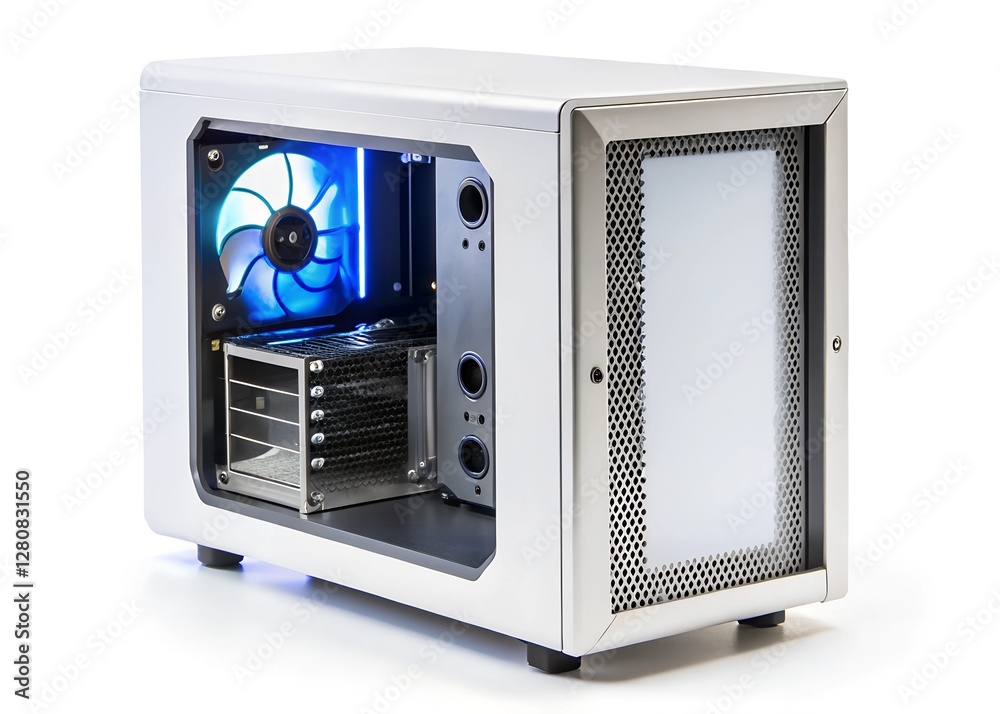 Fototapeta premium future pc gaming case isolated on a white background