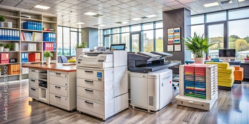 Boost office productivity with efficient printing.  High-quality copiers, printers, and ample paper ensure seamless workflow.