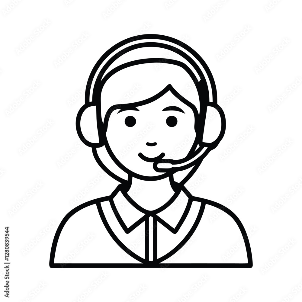 Customer Support Agent Headset Service Helpline Assistance Representative Communication Customer Support Agent Headset Service Helpline Assistance Representative Communication
