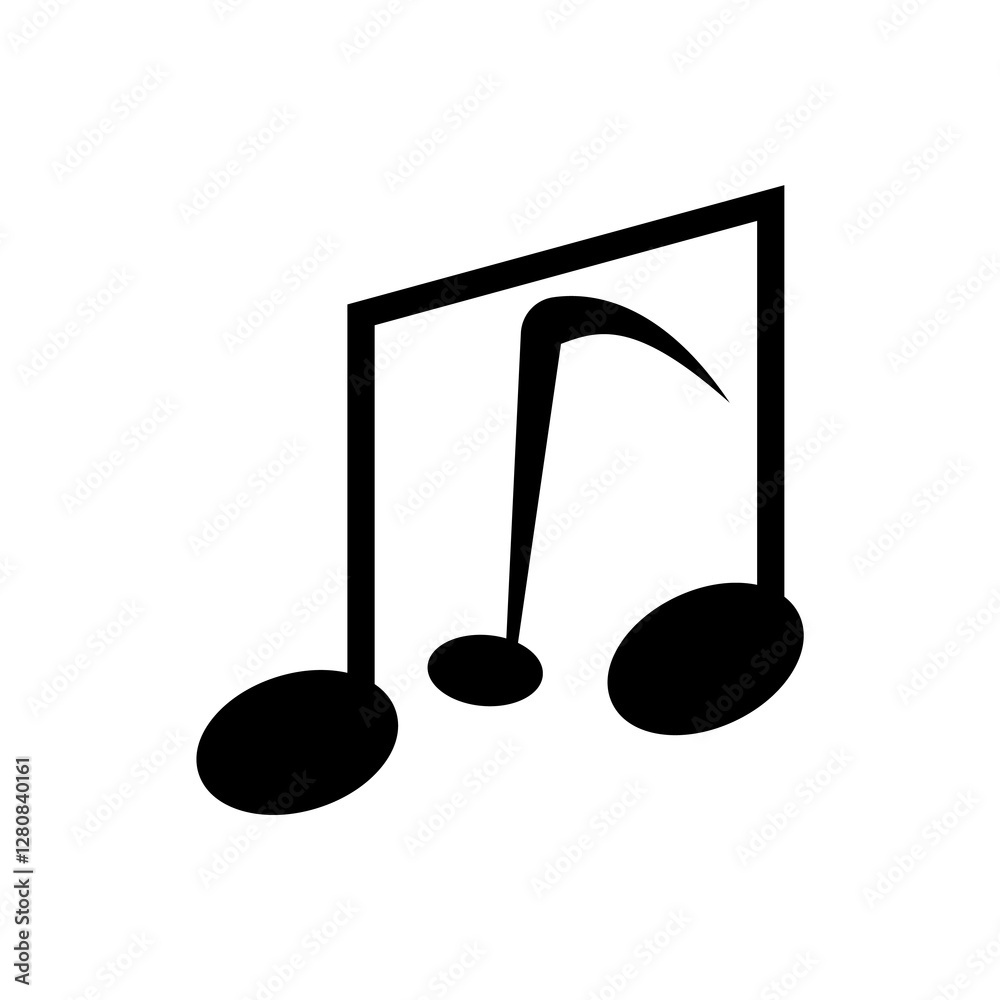 Music note vector icon design illustrator Music note vector icon design illustrator