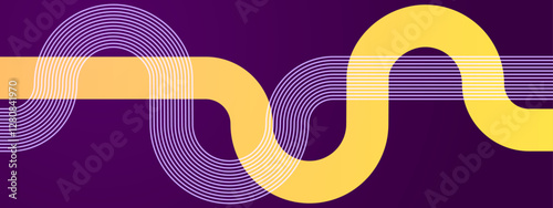 yellow and purple abstract background with curved lines. Suitable for modern design projects, website backgrounds, and digital art creations.