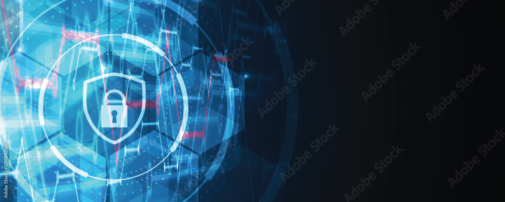 Obraz premium The key to safety enhancing cyber security protections