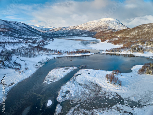aerial photo over the winte...