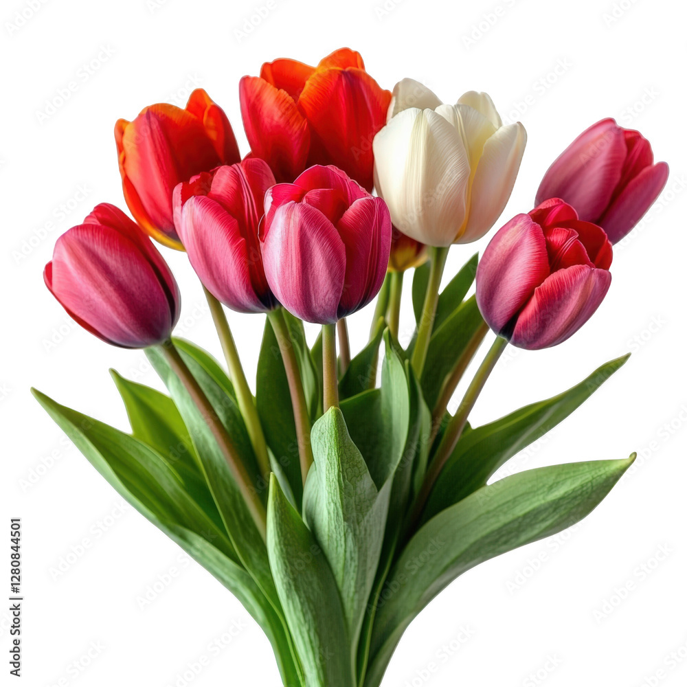 Fototapeta premium A bright bouquet of tulips