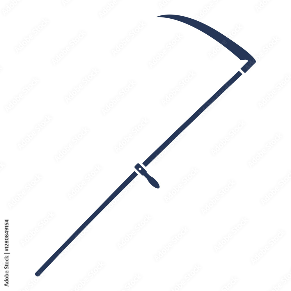 Naklejka premium Scythe Vector Simple Illustration