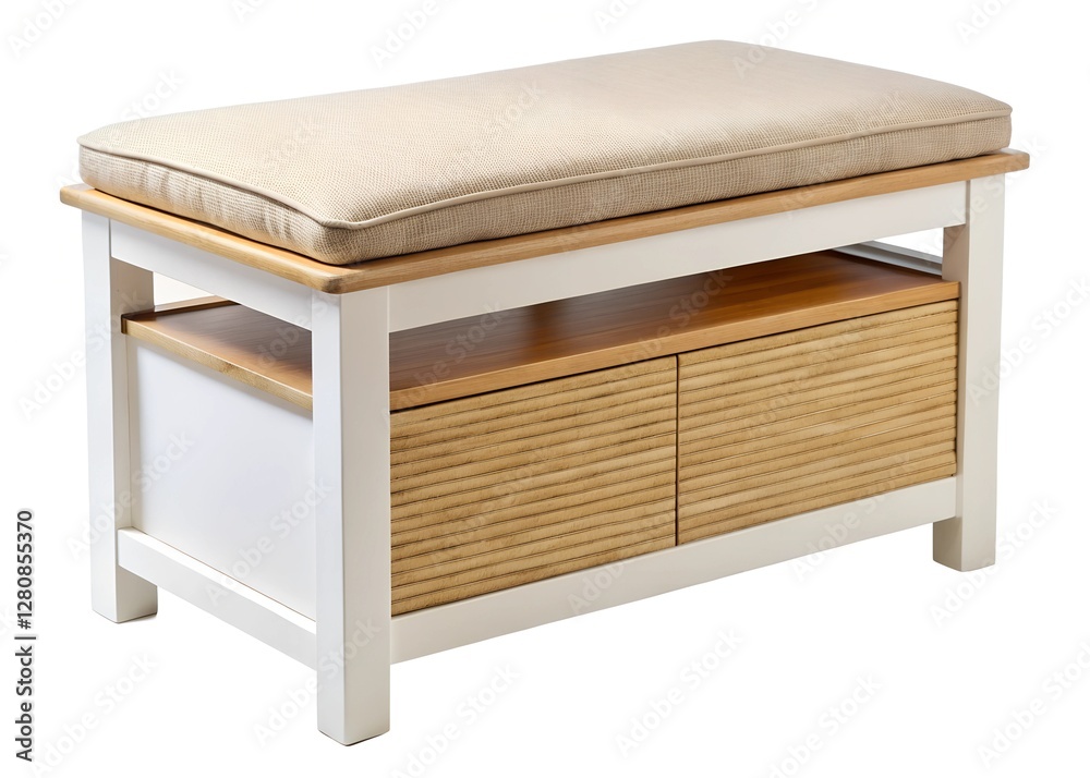 storage bench isolated on a white background storage bench isolated on a white background