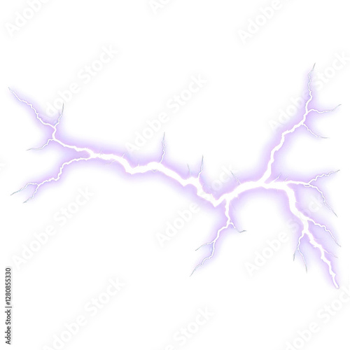 Creative Lightning Bolt Design for Visual Effects - Isolated on Transparent Background PNG