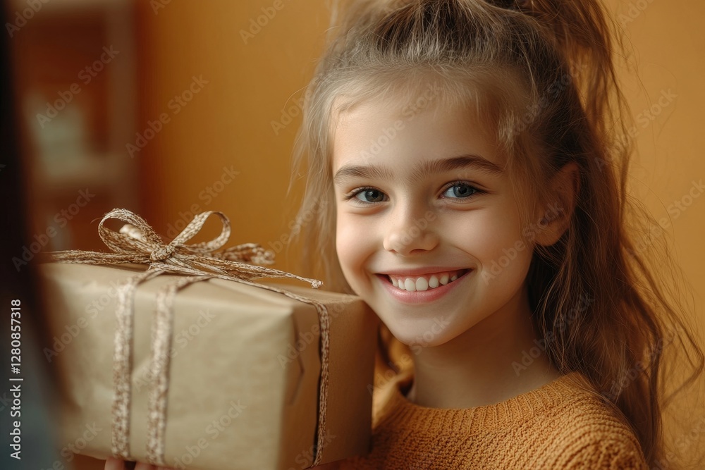 Surprise concept. Teen girl hiding wrapped gift box behind her back, congratulating mom with birthday Surprise concept. Teen girl hiding wrapped gift box behind her back, congratulating mom with birthday