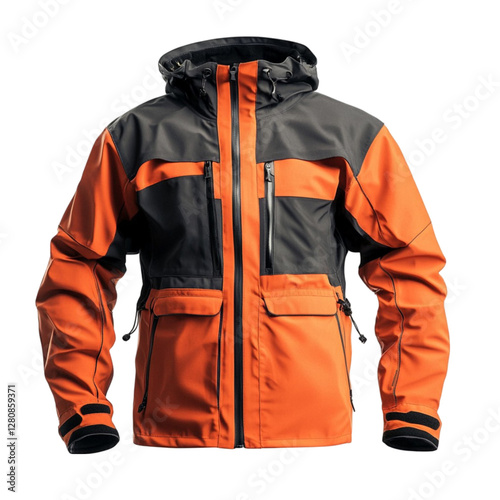 Orange and Black Softshell Jacket: Waterproof, Windproof Outdoor Apparel