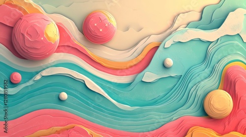 A soft blue geometric stripe background is combined with product presentation and technology concept elements to create a blue abstract background