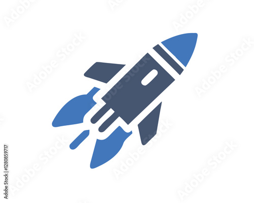 Rocket Launch Icon Symbolizing Growth and Innovation