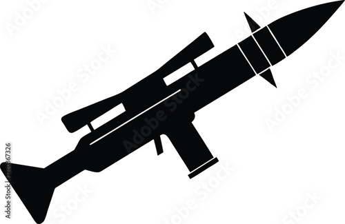  gun silhouette vector illustration 