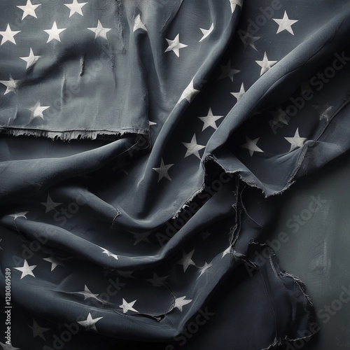 USA national flag The black American flag. The USA flag. America identity.