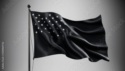 USA national flag The black American flag. The USA flag. America identity.