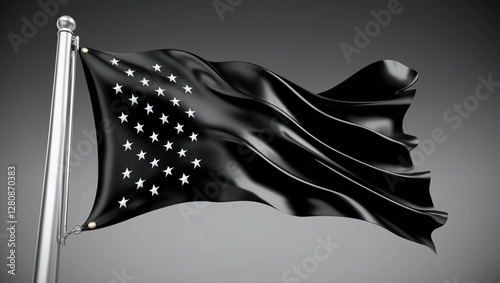 USA national flag The black American flag. The USA flag. America identity.