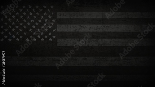 USA national flag The black American flag. The USA flag. America identity.