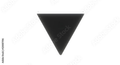 Free Download Glowing Neon Triangle Sign on Gray Background for Modern Design - GFXLoad