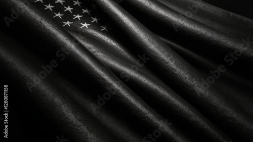 USA national flag The black American flag. The USA flag. America identity.