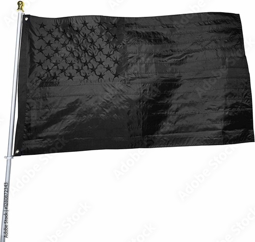 USA national flag The black American flag. The USA flag. America identity.