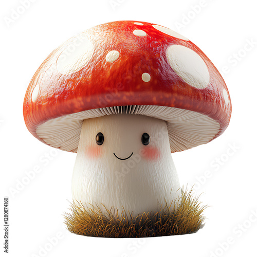 cute red mushroom 3D