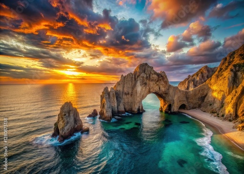 Soar above Cabo San Lucas: stunning aerial drone photography reveals the iconic Arch.