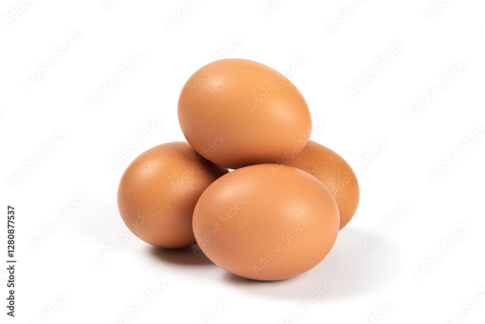 raw chicken eggs isolatyed on a white background raw chicken eggs isolatyed on a white background