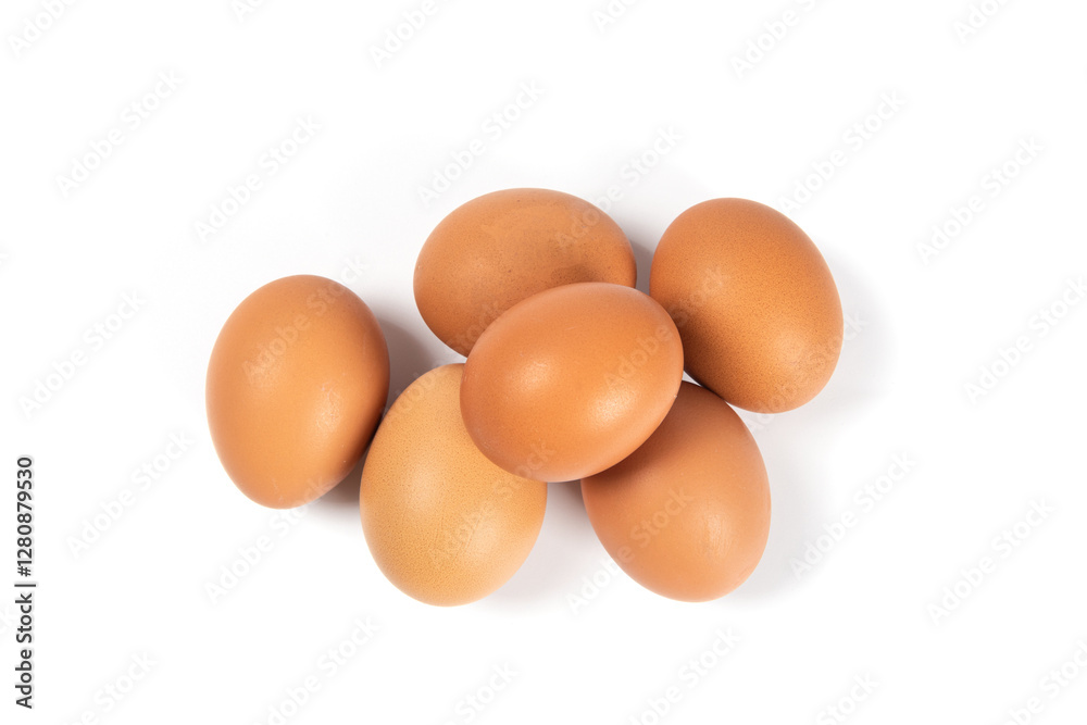 raw chicken eggs isolatyed on a white background raw chicken eggs isolatyed on a white background