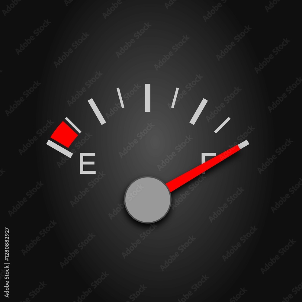 Naklejka premium Unspecified gauge displaying full