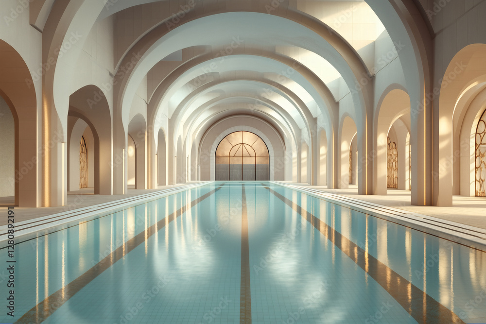 Fototapeta premium Architectural Indoor Swimming Pool