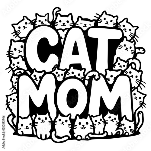 Cat mom svg