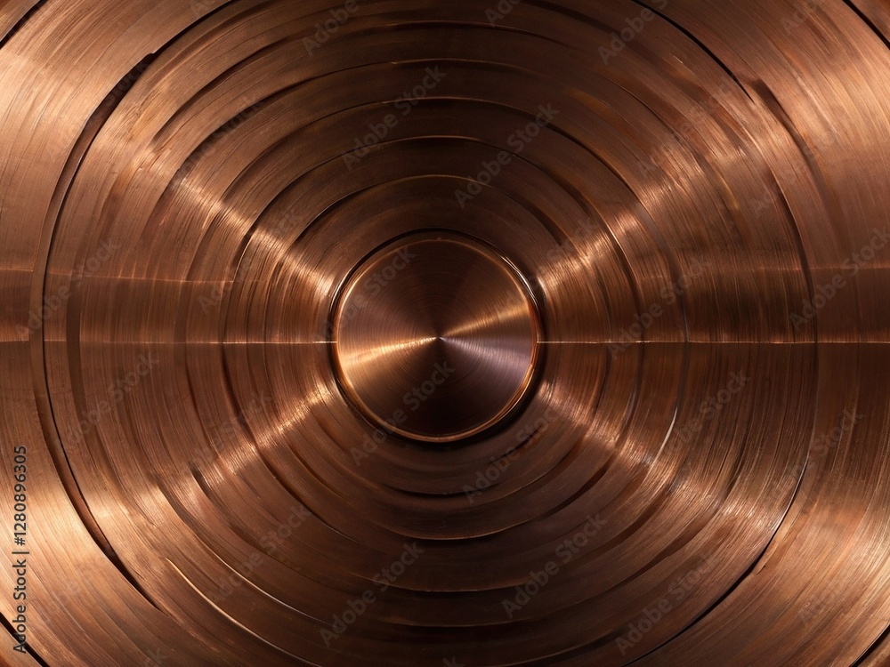 Obraz premium Close-Up of Textured Copper Surface with Circular Patterns
