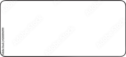 blank license plate template border line
